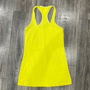 Lululemon Cool Racerback lemon yellow tank size 6